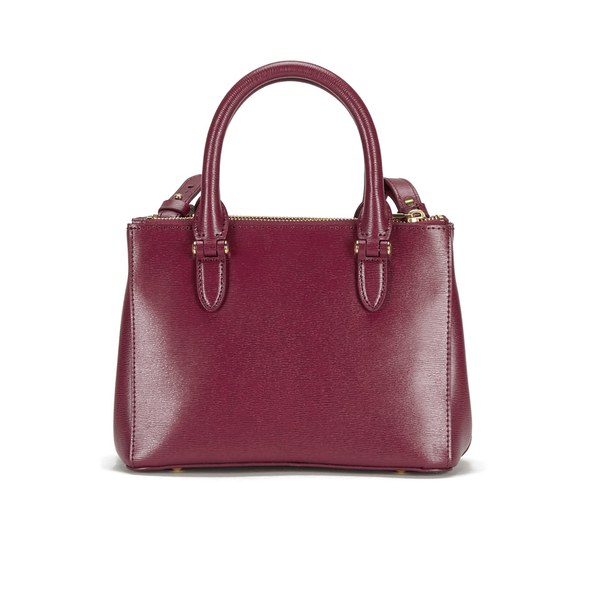 Lauren Ralph Lauren Women's Newbury Mini Double Zip Satchel Rosewood