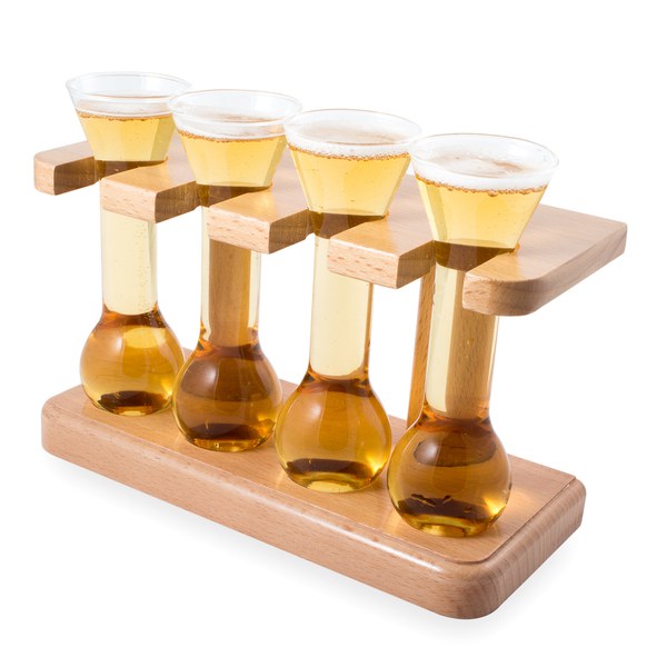 Mini Yard Shot Glasses with Stand (Set of 4) IWOOT