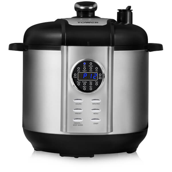Tower T16005 6L Digital Pressure Cooker Silver IWOOT