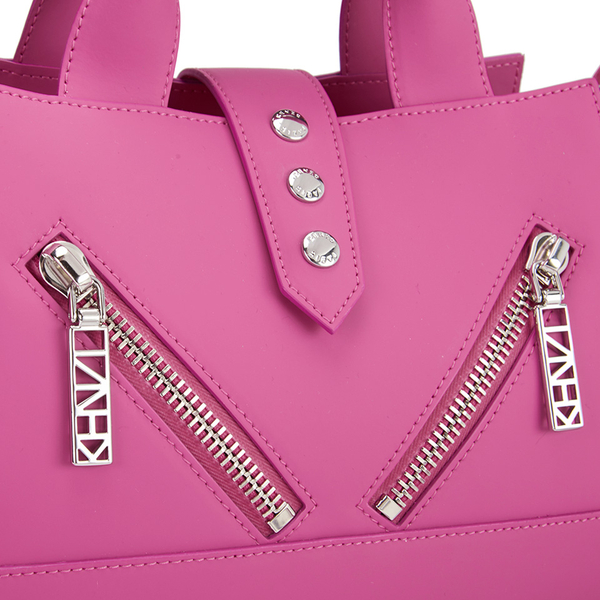KENZO Women's Kalifornia Leather Mini Tote Bag Fuchsia Free UK
