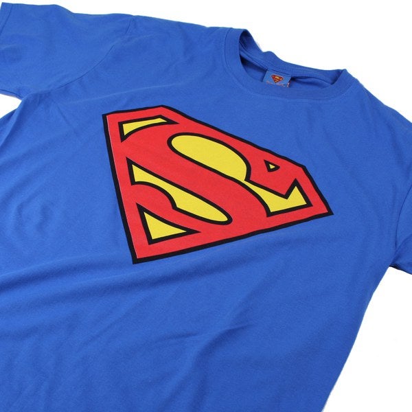 DC Comics Men's Superman Distressed Logo T-Shirt - Royal Blue, X-Large, Officially Licensed - View #6