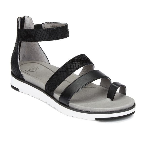 UGG Women's Zina Gladiator Sandals - Black Womens Footwear | TheHut.com