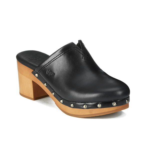 UGG Women's Kay Leather Clogs - Black | FREE UK Delivery | Allsole