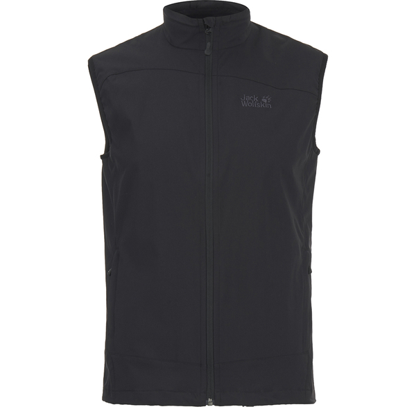 Jack Wolfskin Men's Activate Softshell Vest - Black Clothing | TheHut.com