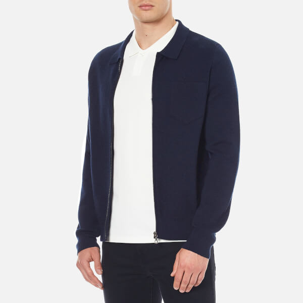 A.P.C. Men's Bobby Cardigan - Marine - Free UK Delivery over £50