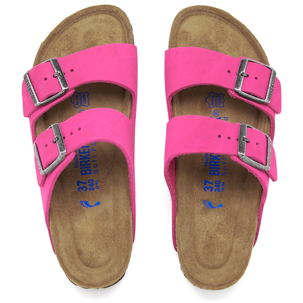 Birkenstock Women's Arizona Slim Fit Suede Double Strap Sandals - Pink ...