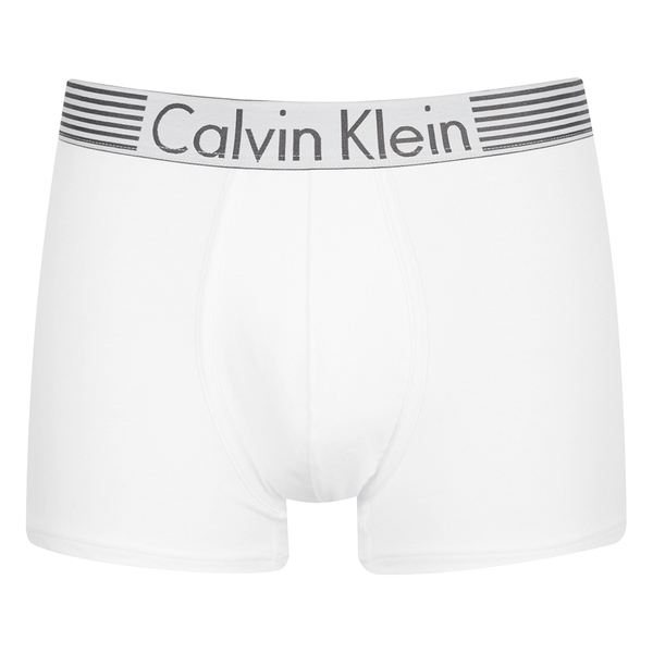Calvin Klein Men's Iron Strength Cotton Trunk Boxers - White - Free UK ...