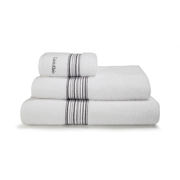 Calvin Klein Riviera Towel Range - White Homeware | TheHut.com