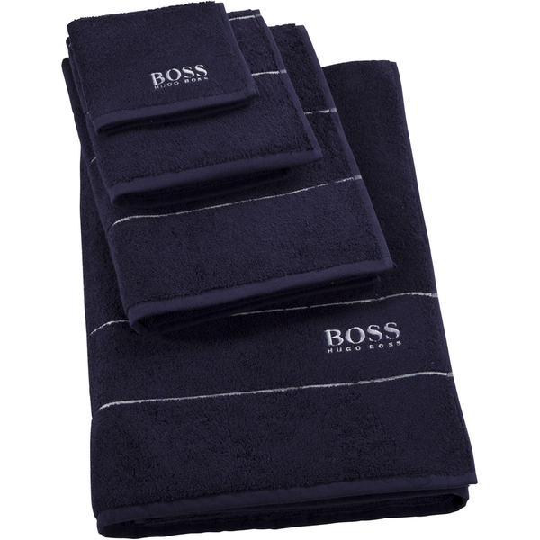 Hugo BOSS Plain Towel Range - Navy Homeware | TheHut.com