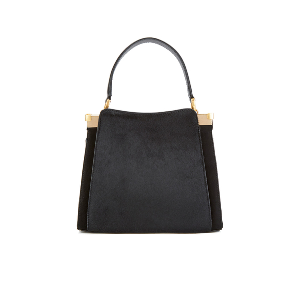 Lulu Guinness Women's Collette Small Leather and Suede Grab Bag - Black ...