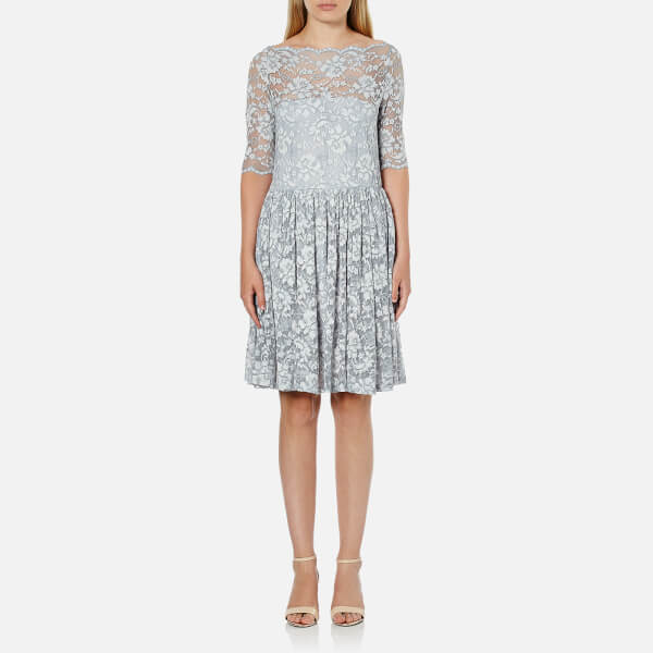Ganni Women's Ayame Lace Dress - Pearl Blue - Free UK Delivery over £50