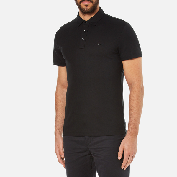 Michael Kors Men's Sleek Mk Polo Shirt - Black Clothing | TheHut.com