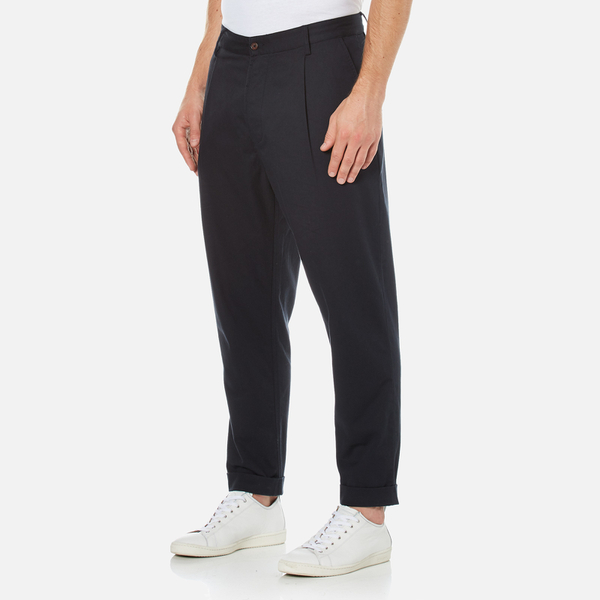 Universal Works Men's Pleat Pants - Navy - Free UK Delivery over £50