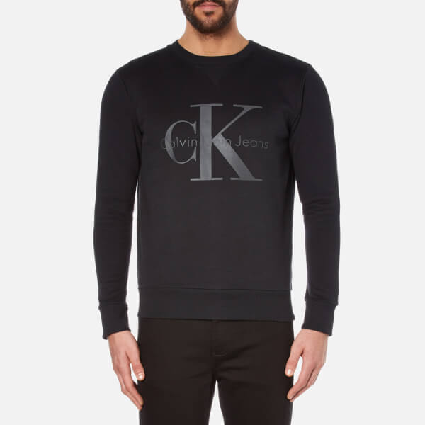 Calvin Klein Men's Hinter Crew Neck Sweatshirt - CK Black Mens Clothing ...