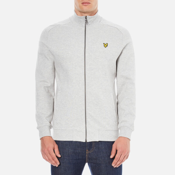 Lyle & Scott Men's Funnel Neck Zip Through Sweatshirt - Light Grey Marl Mens Clothing | TheHut.com