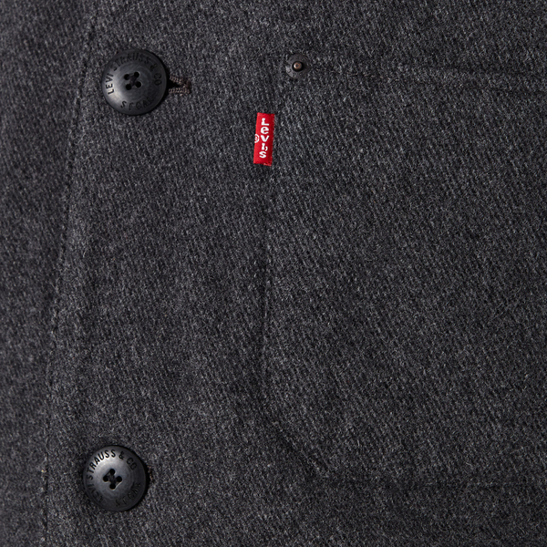 Levi's Men's Wool Engineers Coat - Black Heather Clothing | TheHut.com