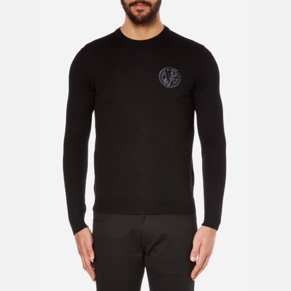 versace men's crew neck sweater