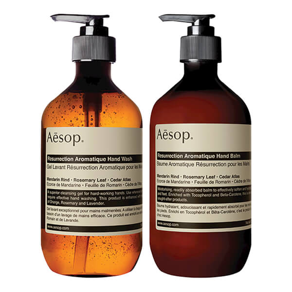 Aesop Resurrection Hand Cleanser and Balm Duet BeautyExpert
