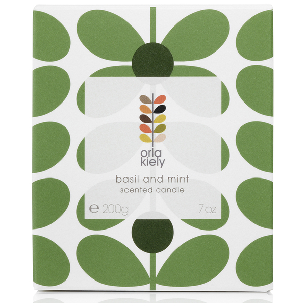 Orla Kiely Scented Candle Basil & Mint IWOOT