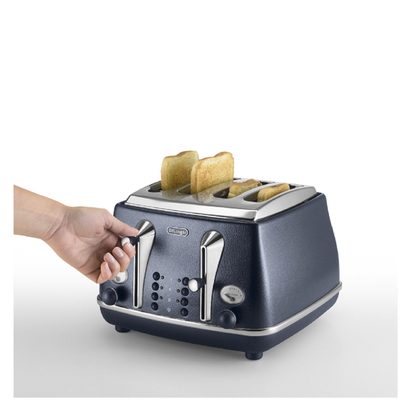 De'Longhi Elements Kettle and Four Slice Toaster Blue IWOOT