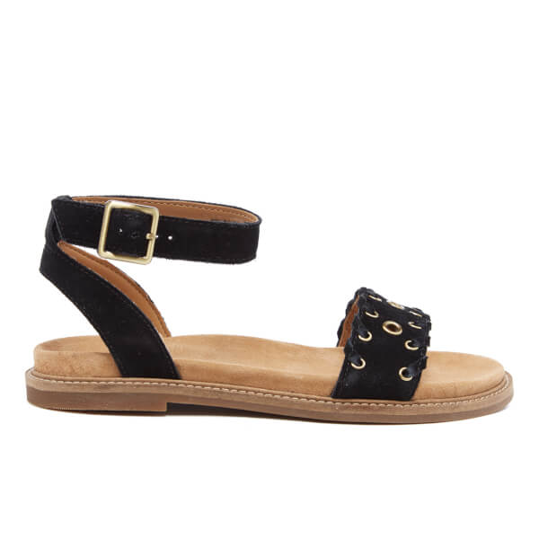 leather barely there sandals