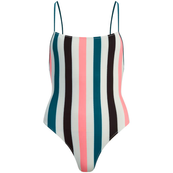 Solid & Striped Women's The Chelsea Swimsuit - Black Jade/Coral Stripe ...
