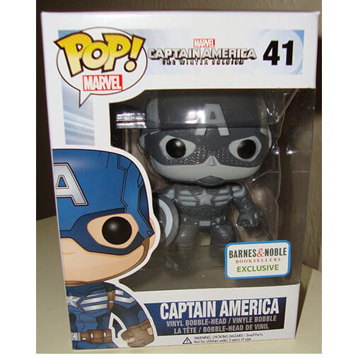 Funko Captain America B And W Pop Vinyl Pop In A Box Uk