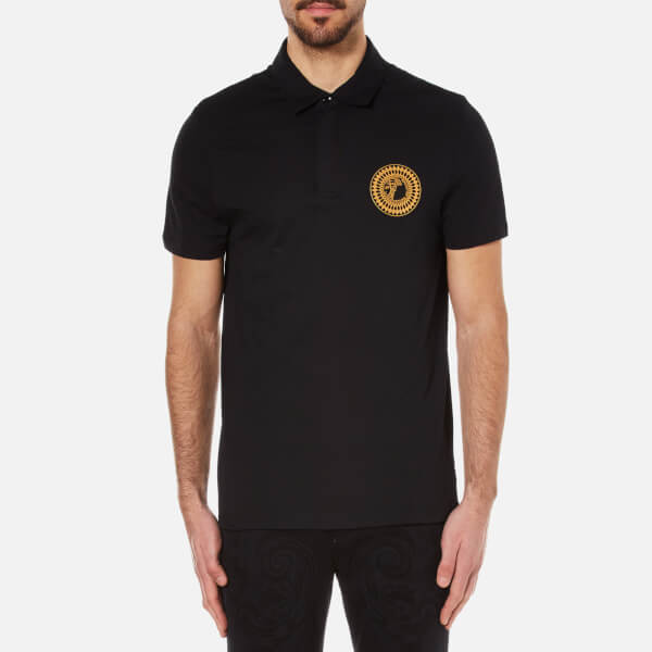 Versace Collection Men's Medusa Badge Polo Shirt - Black - Free UK ...
