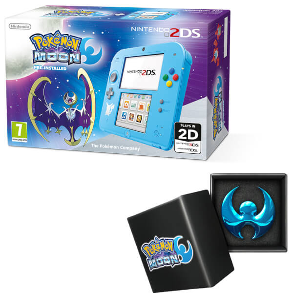 Nintendo 2DS Special Edition Pokémon Moon + Pin Nintendo Official UK