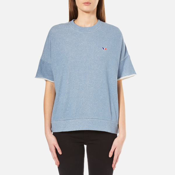 Maison Kitsuné Women's Japanese Sweatshirt Blue Free UK Delivery