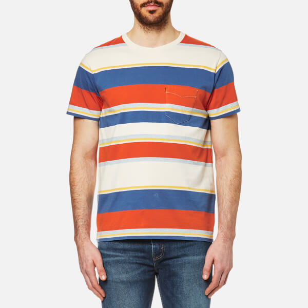 Levi's Orange Tab Men's Pocket T-Shirt - Stripe - Free UK Delivery over £50