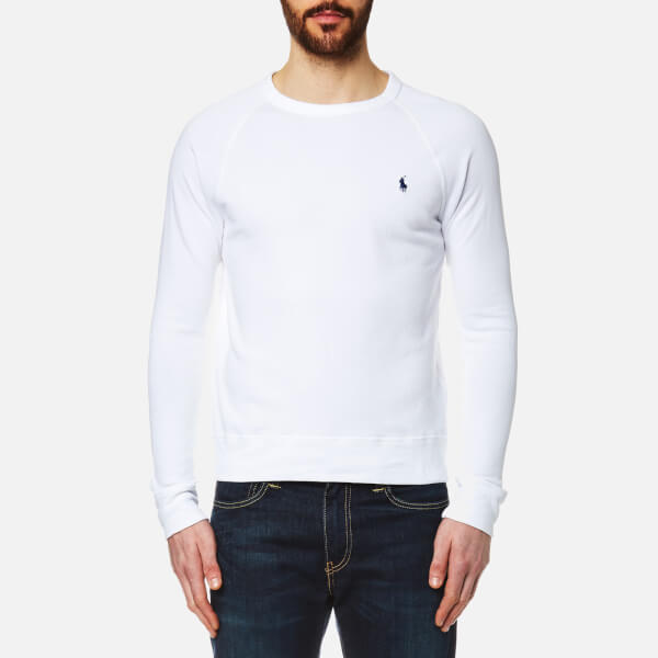 Polo Ralph Lauren Men's Lightweight Crew Neck Sweatshirt White Free UK Delivery over £50