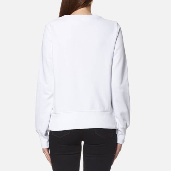 Womens white crew neck sweatshirt clearance