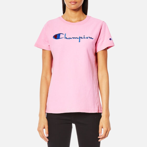 Champion Women's Crew Neck T-Shirt - Pink Womens Clothing | TheHut.com