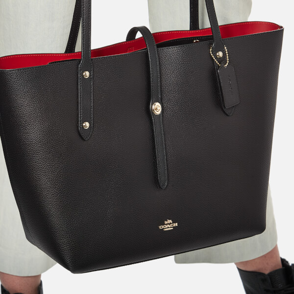 Coach Women&#39;s Market Tote Bag - Black/True Red - Free UK Delivery over £50