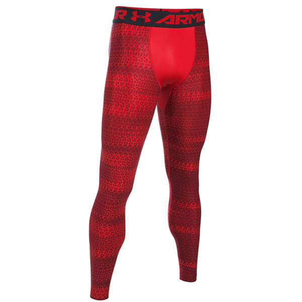 Under Armour Men's HeatGear Armour Printed Compression Tights - Red ...