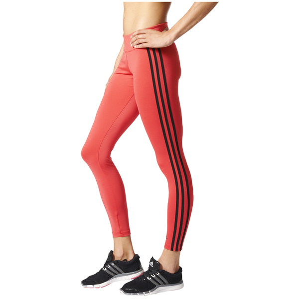 adidas Women's D2M 3 Stripe Tights - Core Pink | ProBikeKit UK