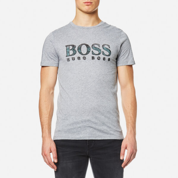 BOSS Orange Men's Turbulence 2 Logo T-Shirt - Grey Clothing | TheHut.com