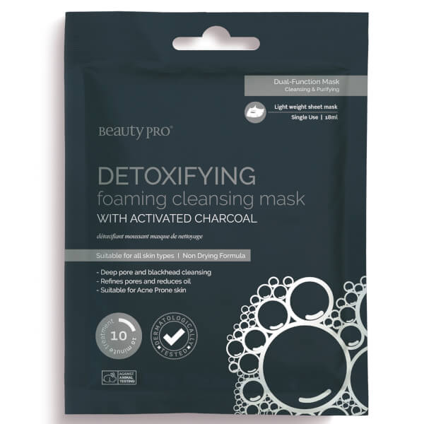 BeautyPro Detoxifying Foaming Cleansing Sheet Mask with Activated
