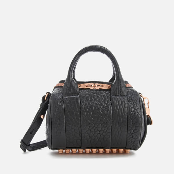 Alexander Wang Women's Mini Rockie Pebbled Leather Bag with Rose Gold ...