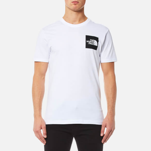 The North Face Men's Short Sleeve Fine T-Shirt - TNF White/TNF Black ...