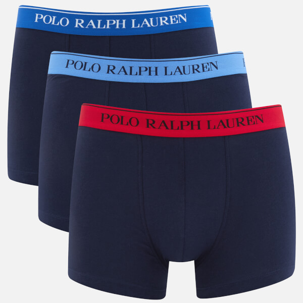Polo Ralph Lauren Men's 3 Pack Boxer Shorts - Navy/Contrast Waistband ...