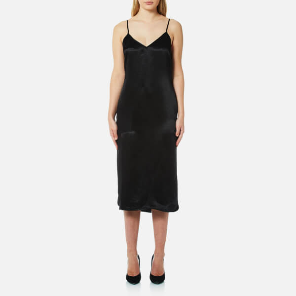 black v neck slip
