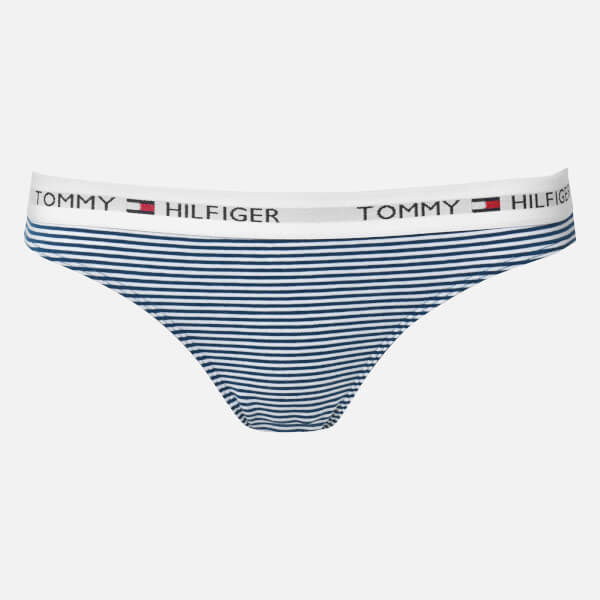 Tommy Hilfiger Women's Striped Bikini Briefs - Poseidon/White Clothing ...