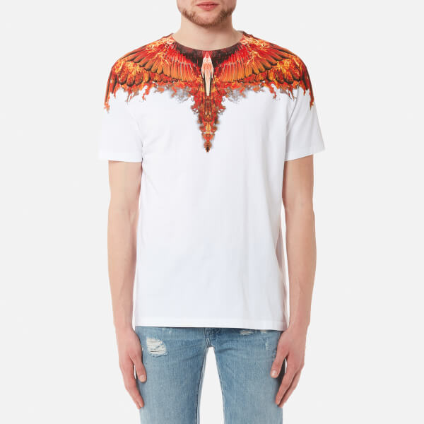 Marcelo Burlon Men's Flame Wing T-Shirt - White Multicolor - Free UK Delivery over Â£50