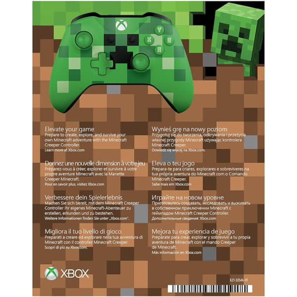 Xbox Wireless Controller - Minecraft Creeper Games 