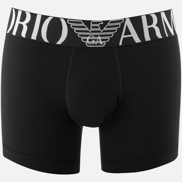 Emporio Armani Men's Stretch Cotton Boxer Shorts Nero Mens Underwear