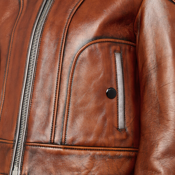 Coach Women S Landscape Leather Jacket Dark Teak Free Uk Coach Women S Landscape Leather Jacket Dark Teak Image 4