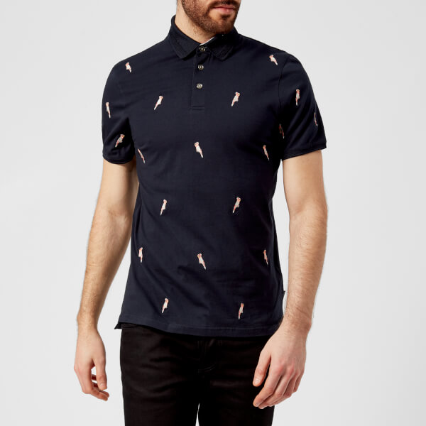 Ted Baker Men's Scraffy Embroidered Polo Shirt Navy Clothing