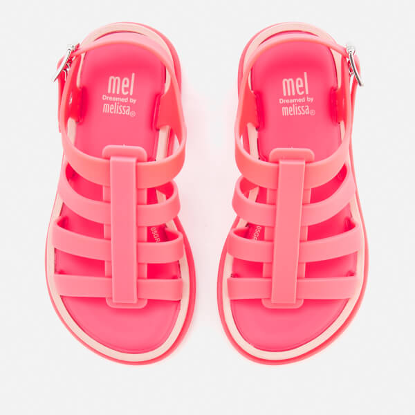 Mini Melissa Kids' Flox 19 Sandals - Neon Pink | FREE UK Delivery | Allsole